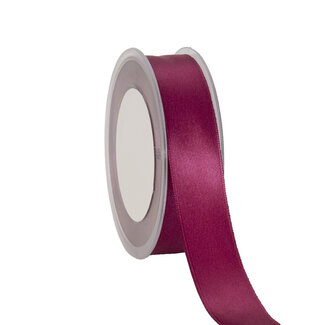 Satijnlint Double Face Aubergine Satijnlint Double Face Aubergine