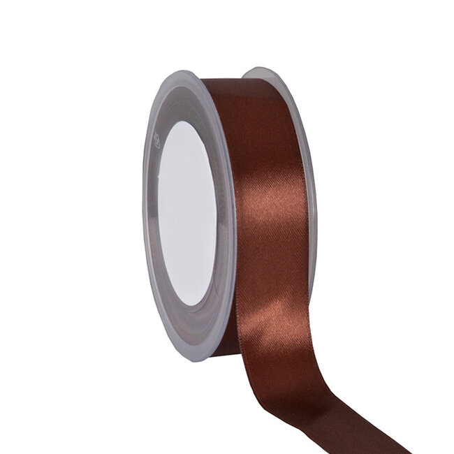 Satijnlint Double Face Bruin