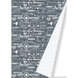 Cadeaupapier Happy Birthday Chalkboard Cadeaupapier Happy Birthday Chalkboard