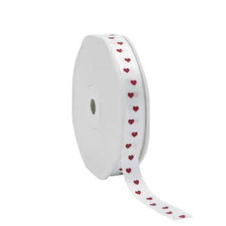 Satijnlint Sweet Hearts Rood Satijnlint Sweet Hearts Rood