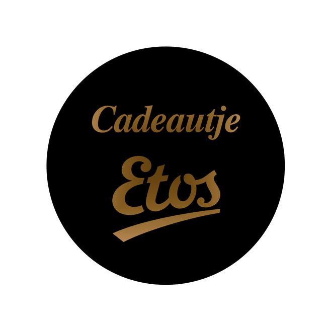 Cadeaustickers Cadeautje Etos Zwart/Goud