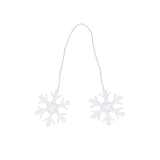 Lurex Snowflake Op Draad Zilver