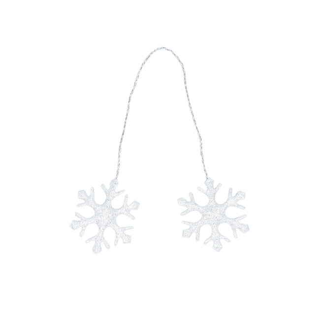 Lurex Snowflake Op Draad Zilver
