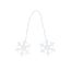 Lurex Snowflake Op Draad Zilver