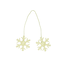 Lurex Snowflake Op Draad Goud