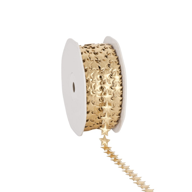 Lurex Lint Little Puff Stars Goud