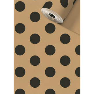 Cadeaupapier Ting Dots Zwart