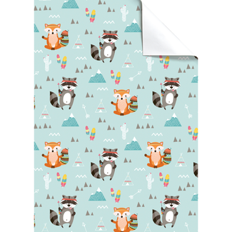 Cadeaupapier Vellen Matz Lichtblauw