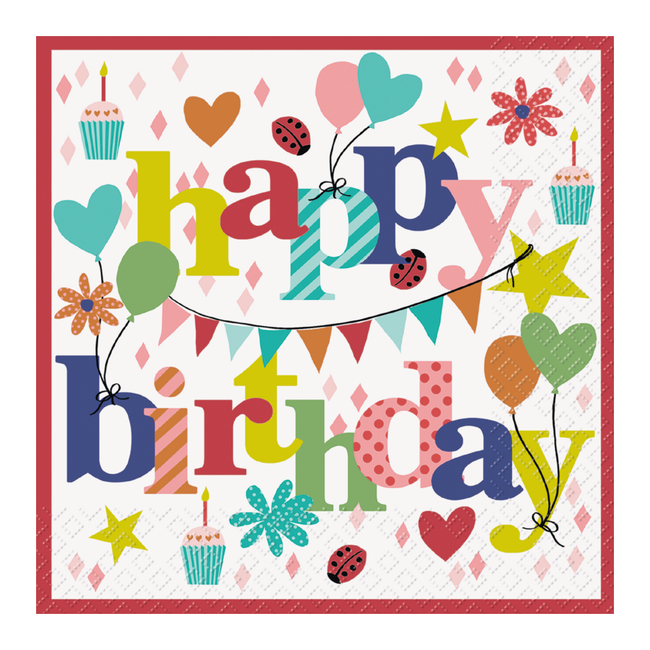 Cocktail Servetten Valetta Rood