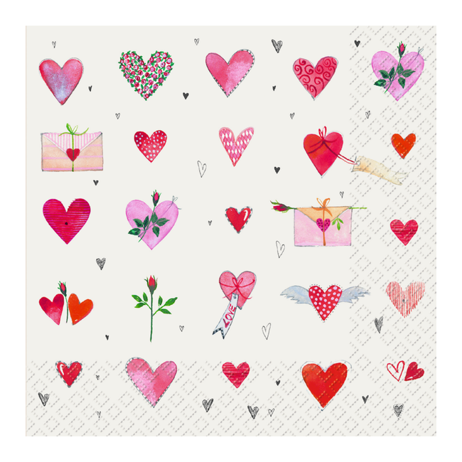 Cocktail Servetten Svenja Rood