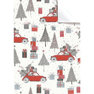 Cadeaupapier Vellen Xander Rood Cadeaupapier Vellen Xander Rood