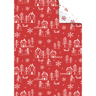 Cadeaupapier Vellen Island Rood
