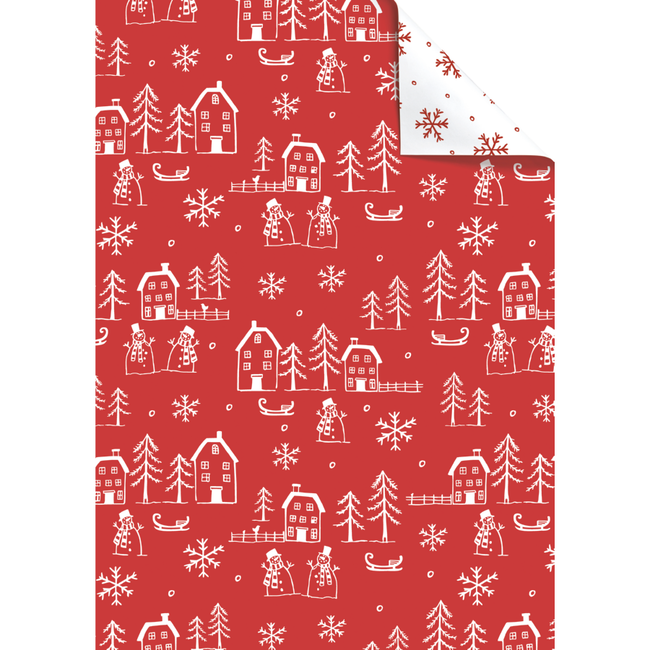 Cadeaupapier Vellen Island Rood