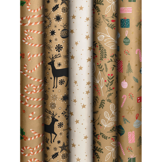 Consumentenrollen Cadeaupapier Natural Yule