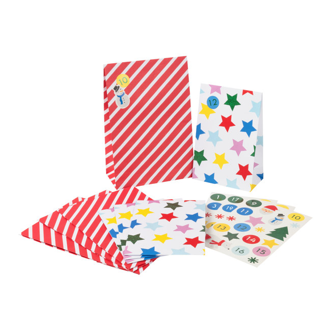 Cadeauzakjes Set Advent Rob Wit