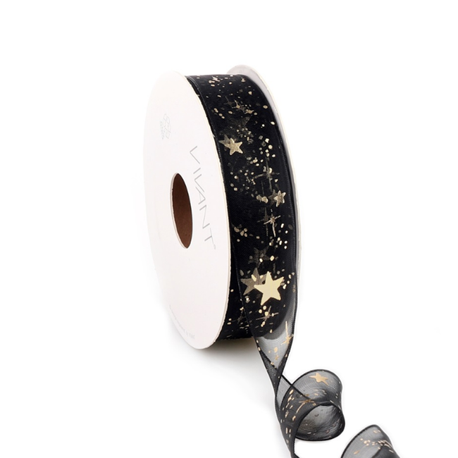 Organza Lint Galaxy Zwart