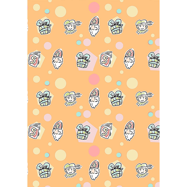 Cadeaupapier Sint Wie Kent M Niet Oranje