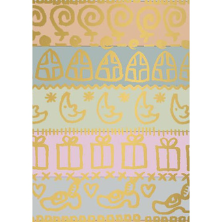Cadeaupapier Sint Symbols Pastels
