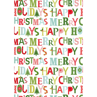Cadeaupapier Kids Xmas Letters