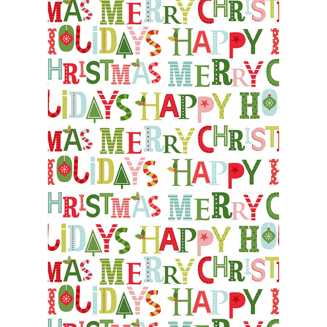 Cadeaupapier Kids Xmas Letters