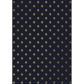 Cadeaupapier French Lily Blauw Cadeaupapier French Lily Blauw