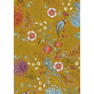 Cadeaupapier Birdy Blossom Oker