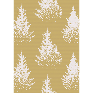 Cadeaupapier Xmas Forest Wit