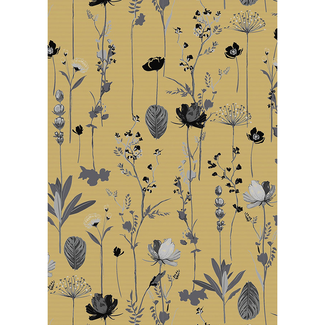 Cadeaupapier Dried Grass Zwart Grijs Cadeaupapier Dried Grass Zwart Grijs