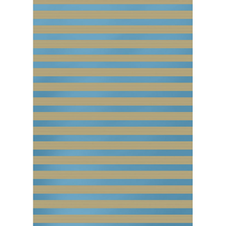 Najaar Cadeaupapier Stripes Metallic Lichtblauw