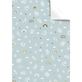 Cadeaupapier Vellen Seasta Lichtblauw