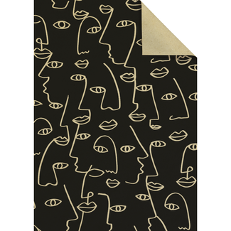 Cadeaupapier Vellen Ardik Zwart