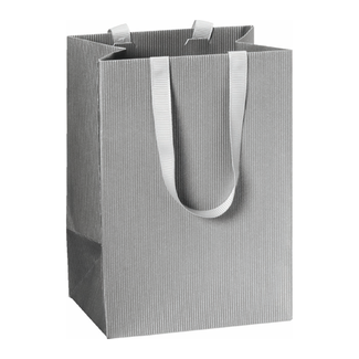 Papieren Draagtassen Uni Zilver