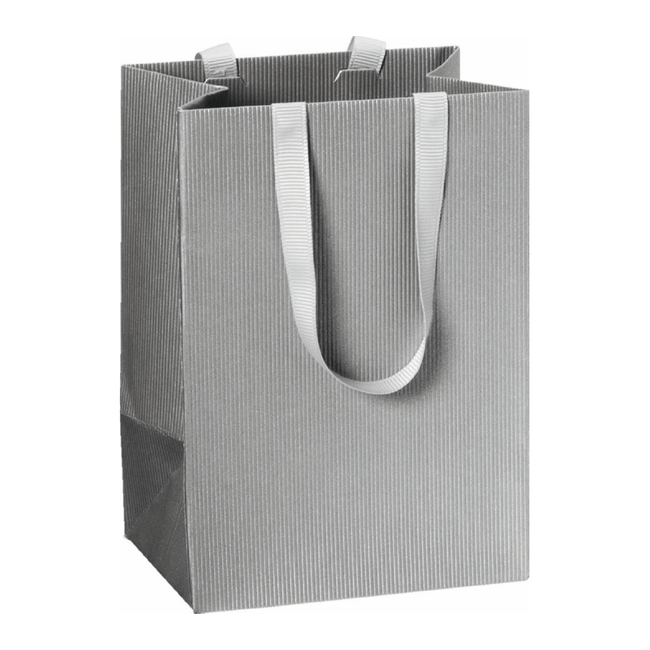Papieren Draagtassen Uni Zilver