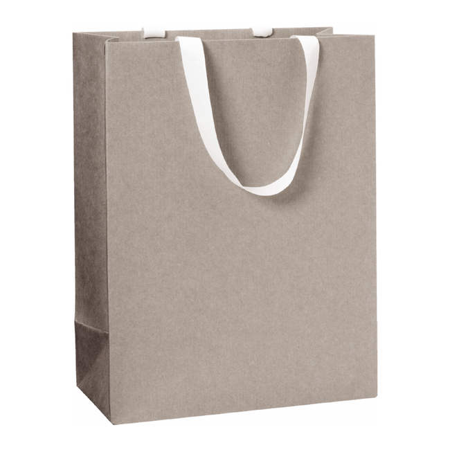 Papieren Draagtassen Uni Lichtgrijs