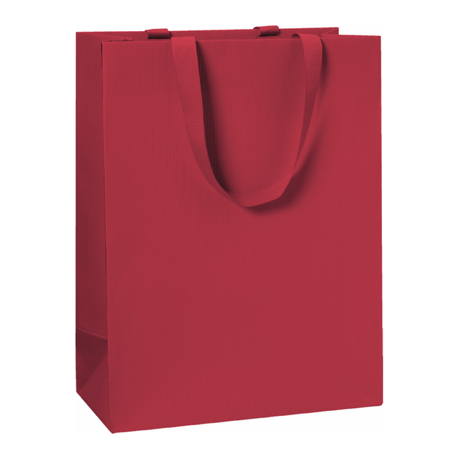 Papieren Draagtassen Uni Donkerrood