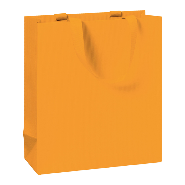 Papieren Draagtassen Uni Donkeroranje