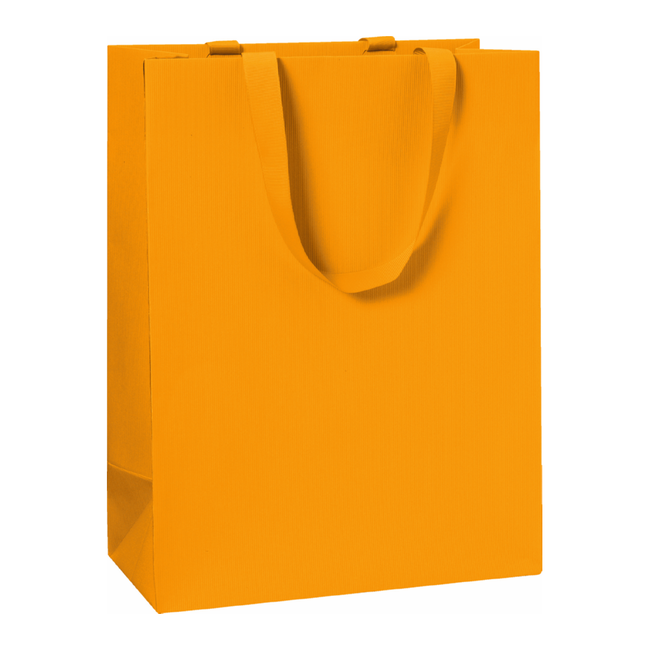 Papieren Draagtassen Uni Donkeroranje