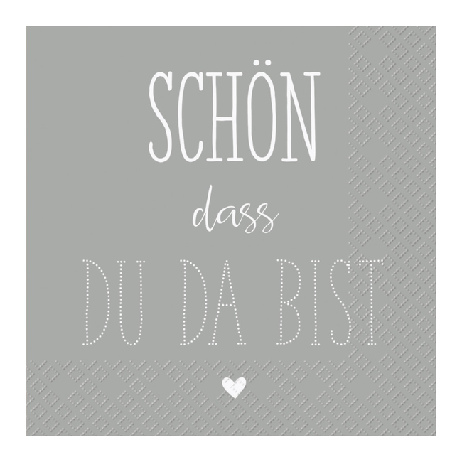 Cocktail Servetten Dahoma Grijs