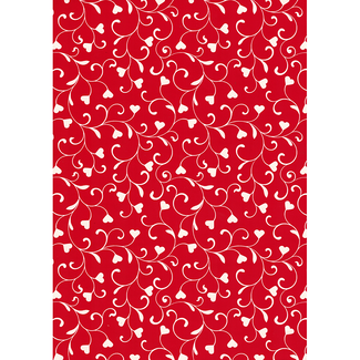 Cadeaupapier Hearts Rood