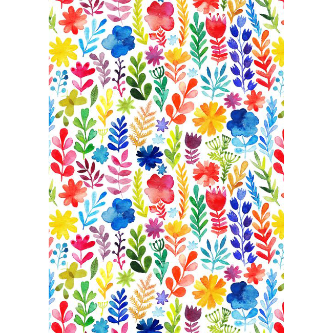 Cadeaupapier Bloemen Watercolor