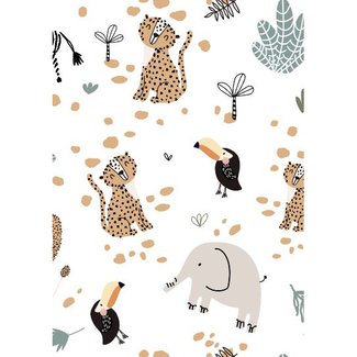 Cadeaupapier Dierentuin Zoo