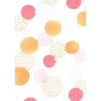 Cadeaupapier Dots Roze Goud