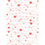 Cadeaupapier Hearts Cording Rood