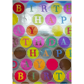 Cadeaupapier Happy Birthday Multicolour