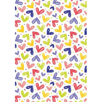 Cadeaupapier Hearts Multicolour