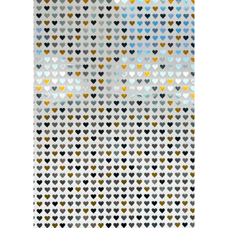 Cadeaupapier Metallic Hearts Cadeaupapier Metallic Hearts