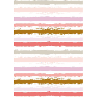 Cadeaupapier Stripes Pattern Roze