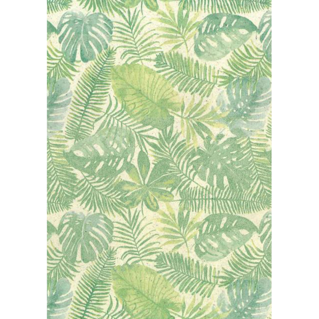 Cadeaupapier Tropical Leaves Groen