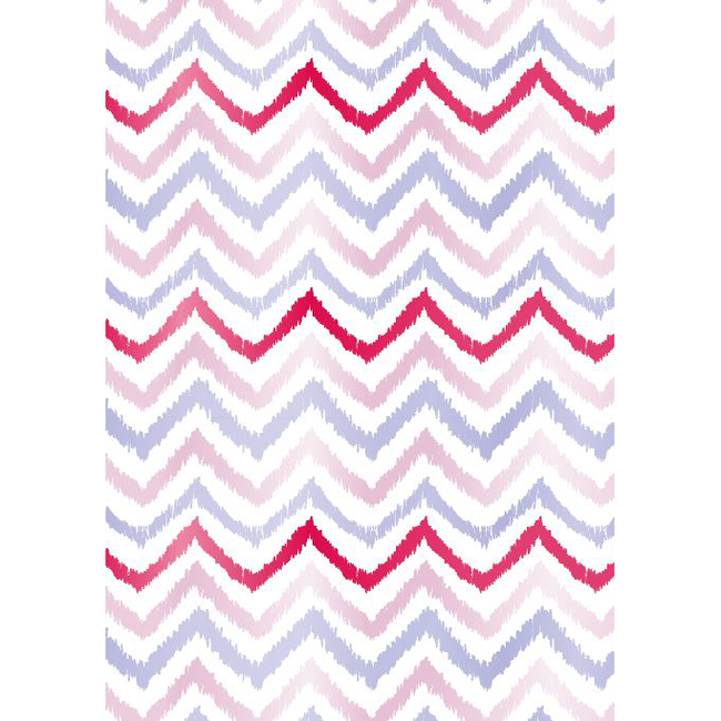 Cadeaupapier Zig Zag Rood Blauw