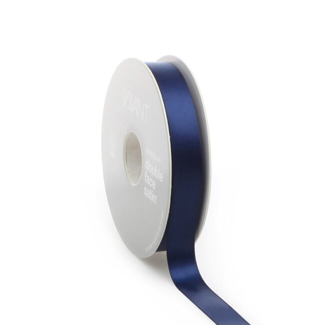 Satijnlint Single Face Donkerblauw